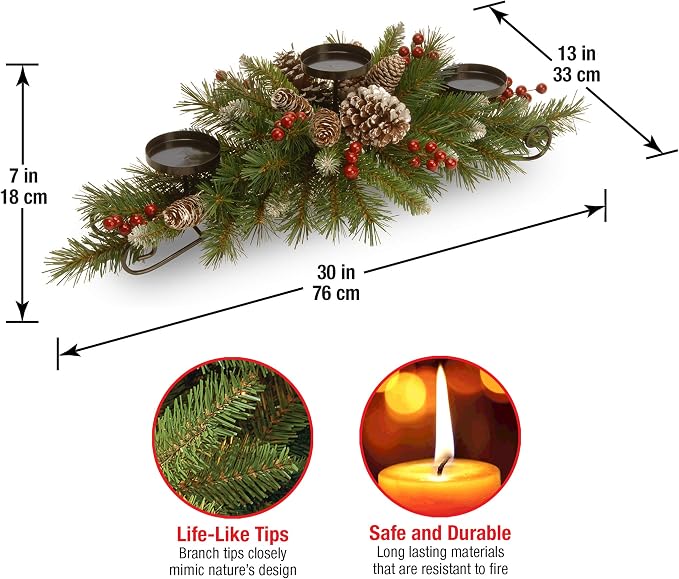 30in Unlit Frosted Berry Christmas Centerpiece