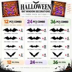 Halloween 3D Bat Wall Decorations – Spooky Indoor Party & Home Decor