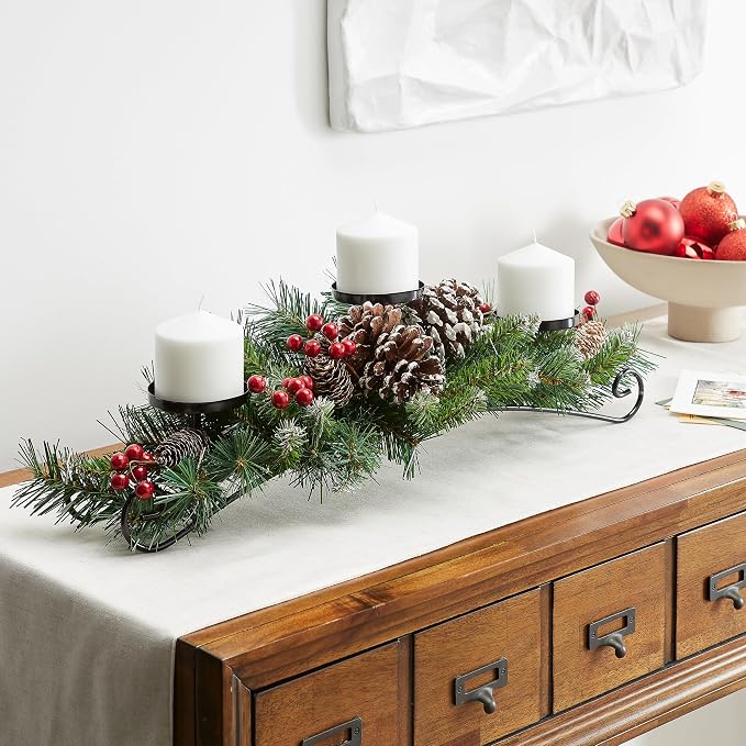 30in Unlit Frosted Berry Christmas Centerpiece