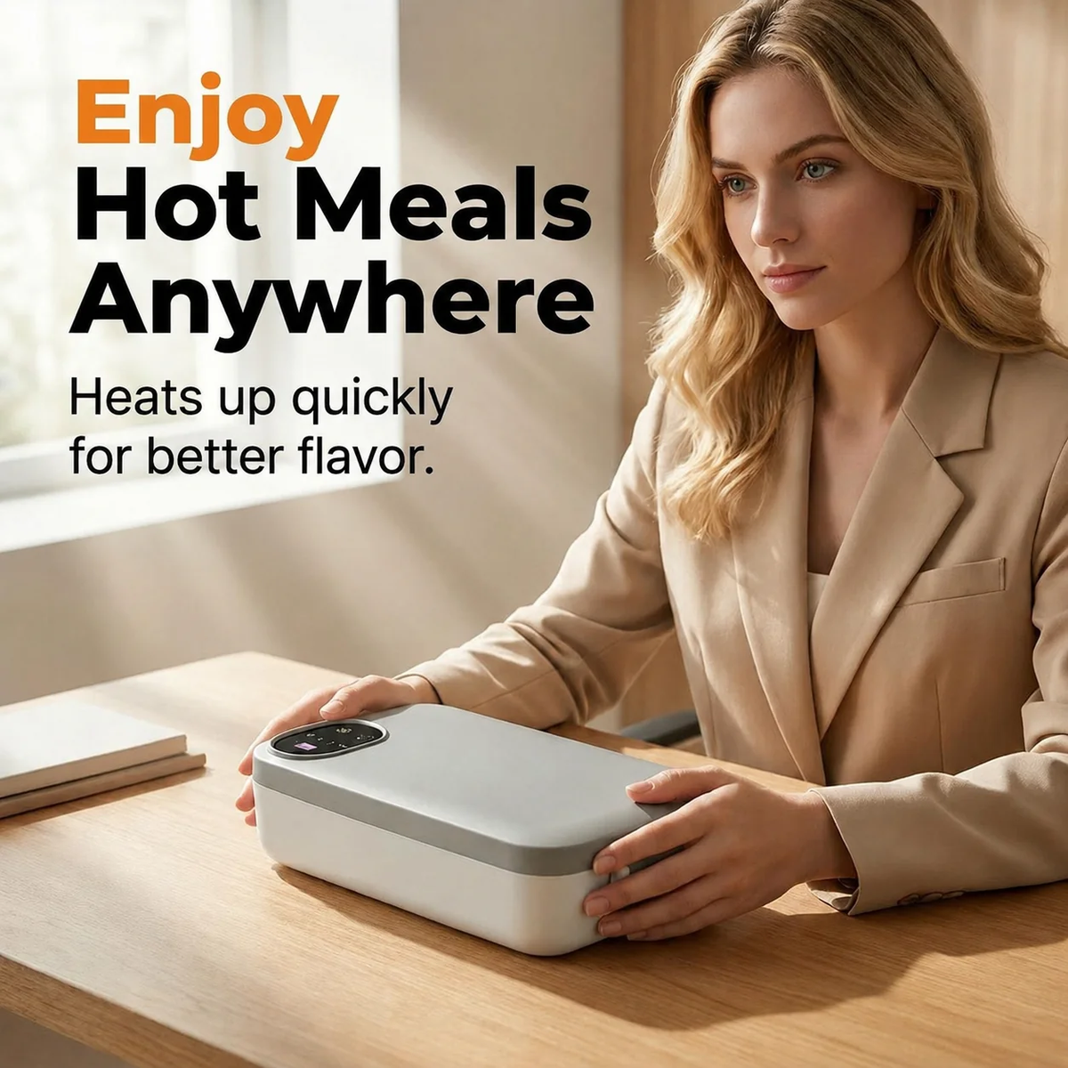 ⚡ Portable electric lunch box with self-heating 🔋🌡️