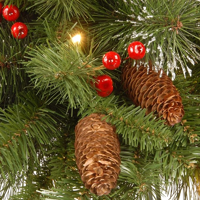 9ft Pre-Lit Crestwood Spruce Christmas Garland