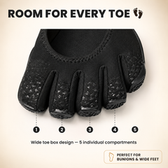 Classic FiveFingers Ballet Flats, Split Toe Design,Breathable Barefoot Comfort